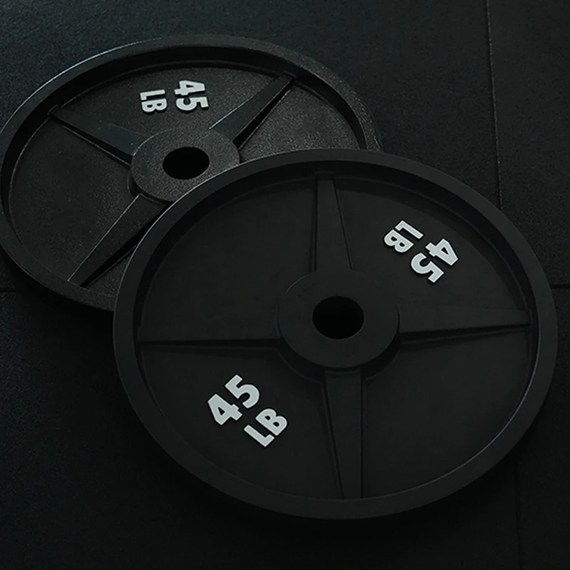 Leadman Wholesale Black Weight Stack Plates Custom 45lb Cast Iron Weight Plates Set for Gym