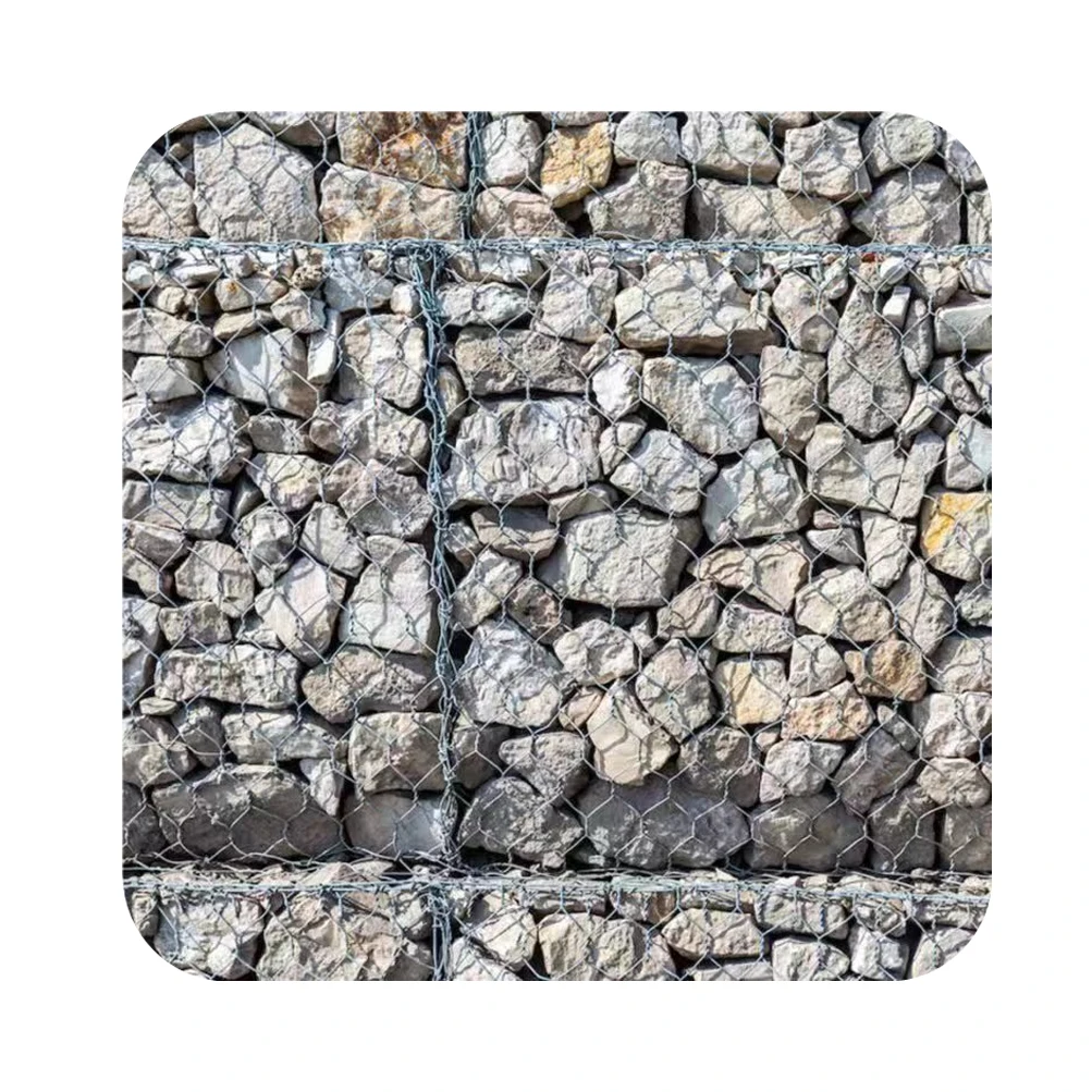 Galvanized reinforced mesh gabion cage as gabion basket for sale in philippines