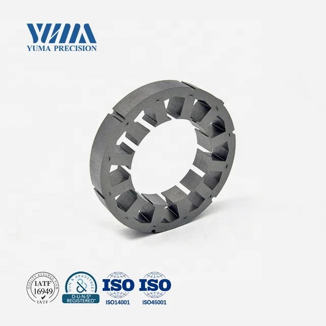 Electric motor stator and rotor lamination stator for brushless motor