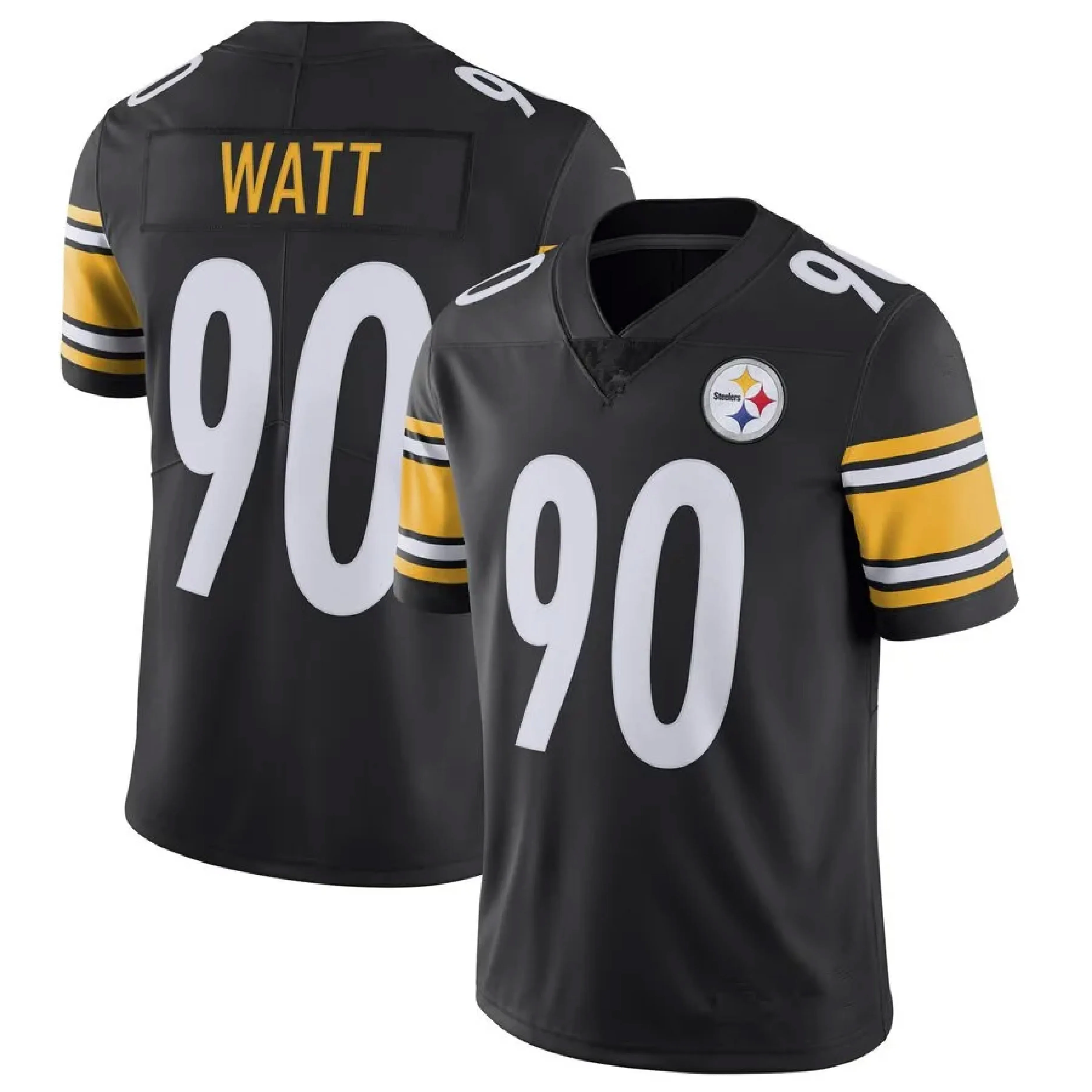 Pittsburgh Jerseys 90 T.J. Watt 22 Najee Harris 10 Trubisky 43 Polamalu Stitched USA Football Sport Shirt Top VP Limited Jerseys