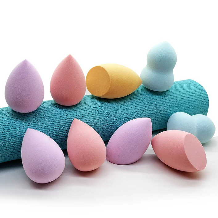Factory custom logo style dry and wet foundation blush cosmetic powder puff non-latex makeup sponge