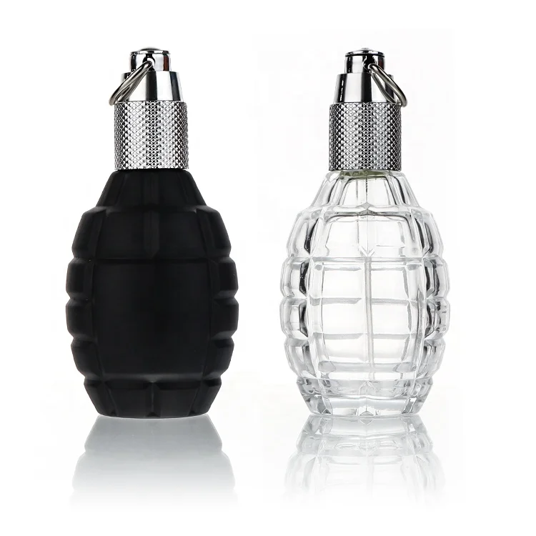 Perfume Bottles Supplier 100ML Grenade shape perfume glass bottle For Men