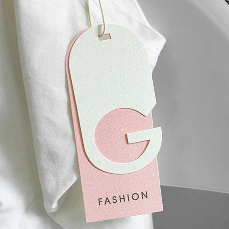 Luxury Recyclable Clothing Hang Tags Custom Logo Green Card Clothes Label T-Shirts Jackets Shoes Printed Technique Special Paper