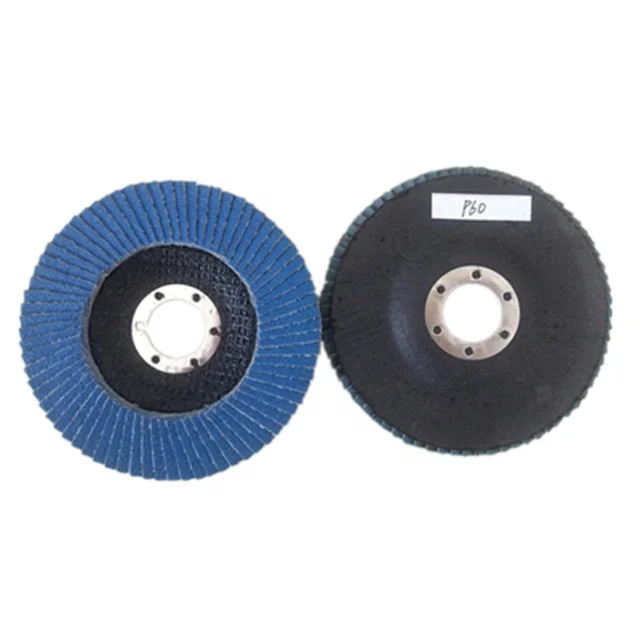 Blue zirconia aluminum 100mm 115mm flap disc brushed abrasive disc made in china