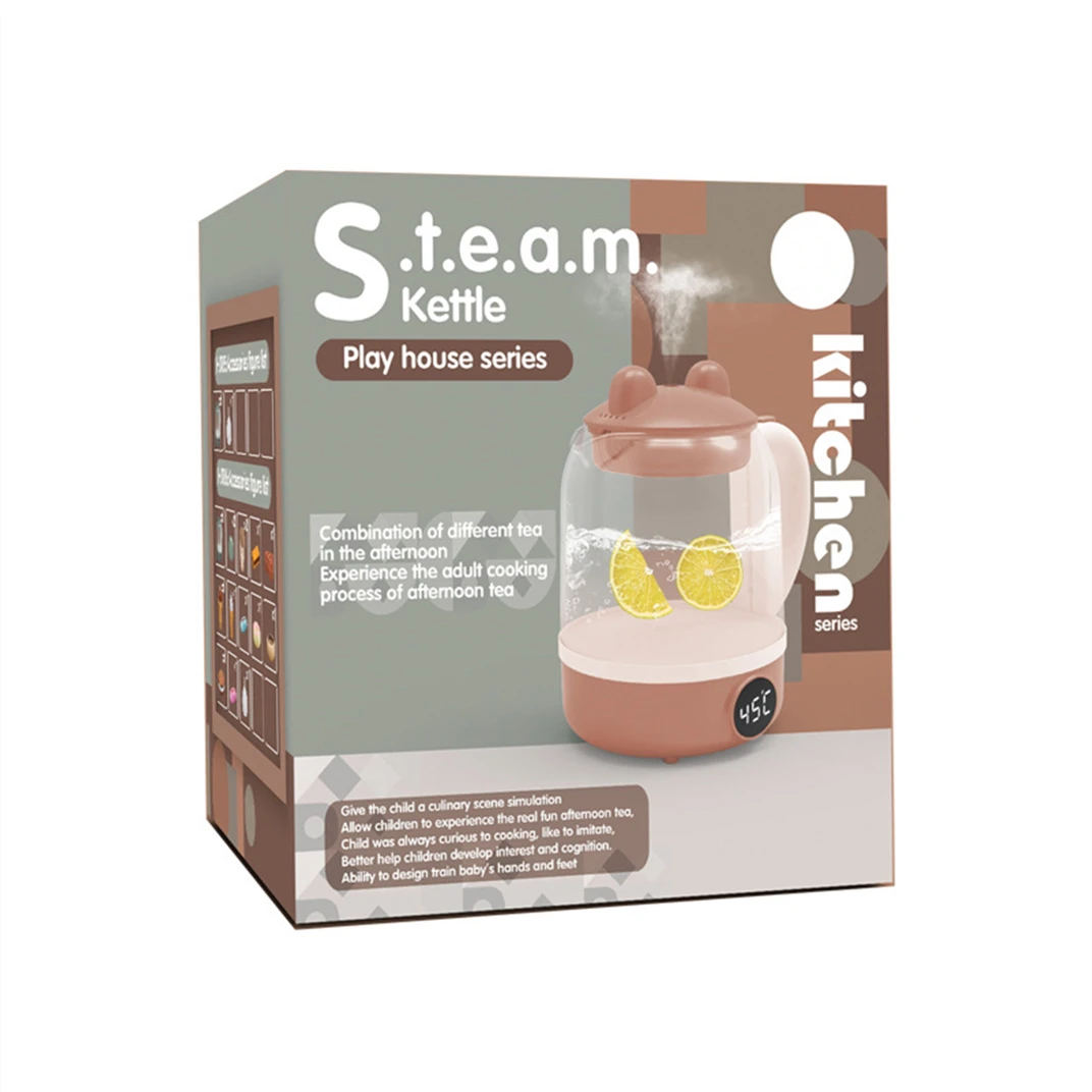New Style Mini Electric Home Appliances Pretend Play Electronic Kids Steam Kettle Set Toy Educational Toys Kids