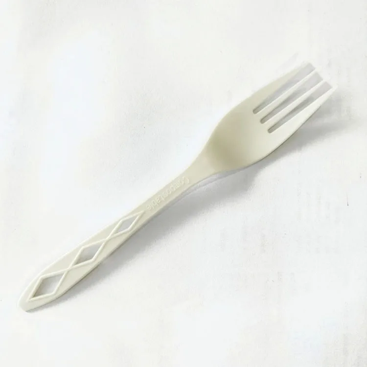 7 inch compostable cutlery spoon fork knife CPLA disposable cutlery