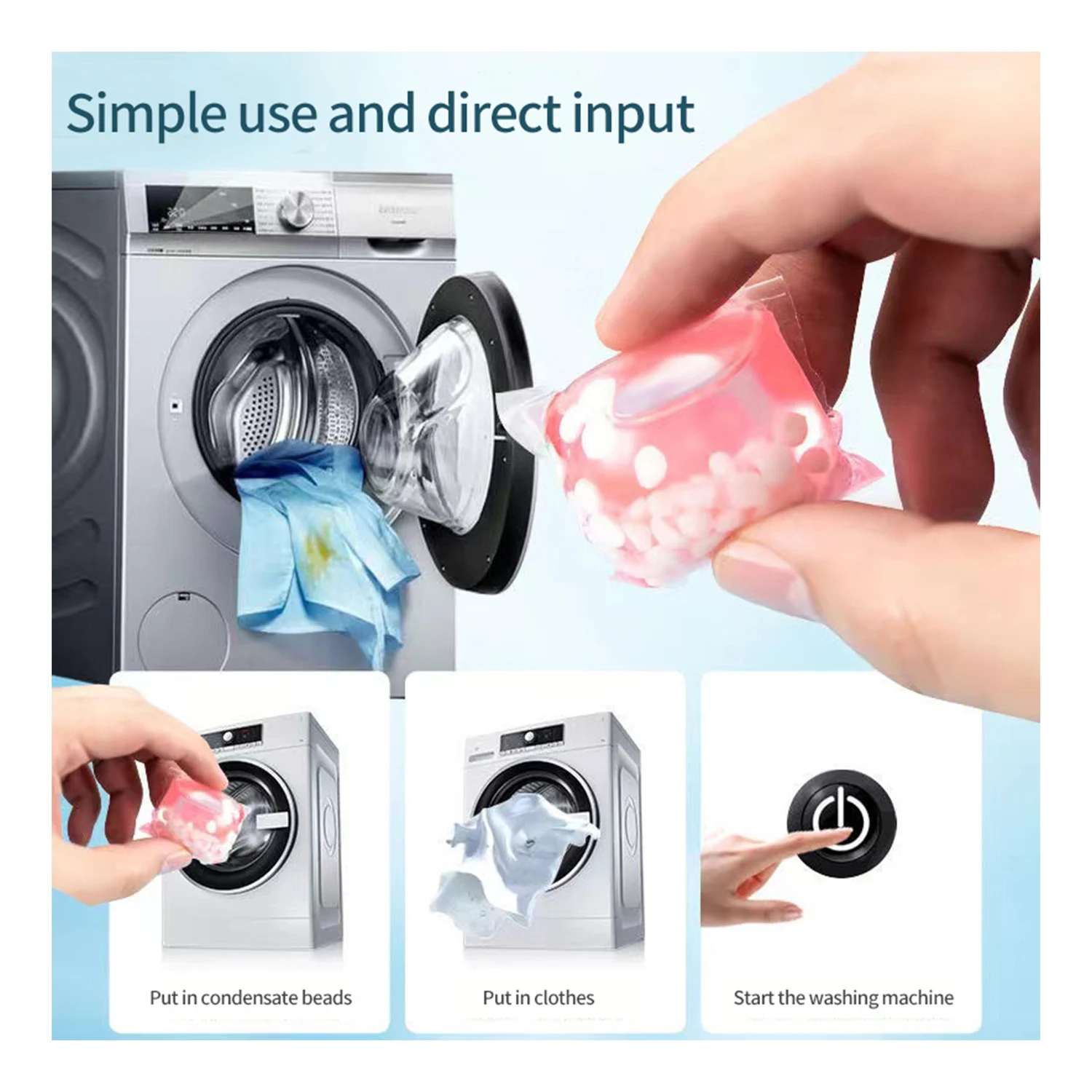 OEM 3in1 Clothes Washing Apparel Detergent Pods Liquid Laundry Soap Capsules Pink Laundry Drops