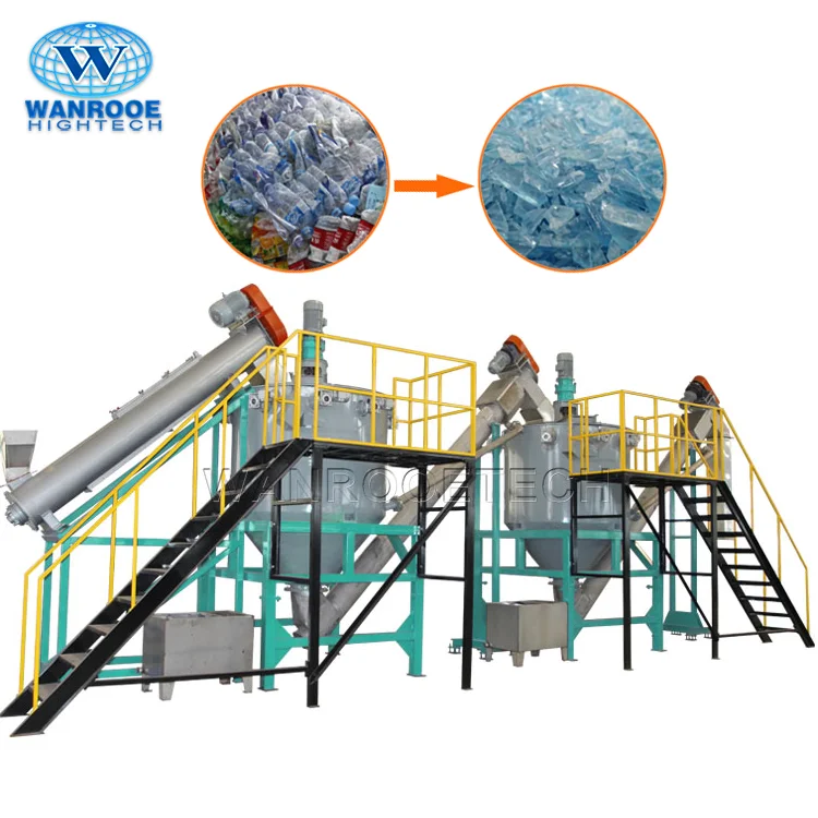 100-2000kg/h PE PP Plastic Film Washing Line Plastic Washing Plant
