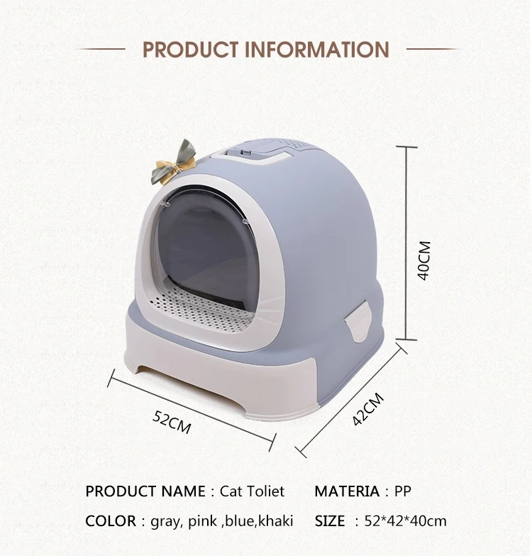 
Factory Wholesale Luxury Cat Toliet Box Easy Carry Training Cat Litter Box Toliet 