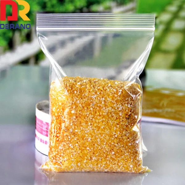 Custom Resealable Food Packaging Ldpe Plastic Zip lock Bags Reclosable Food Grade Slider Zipper Bags Freezer bag
