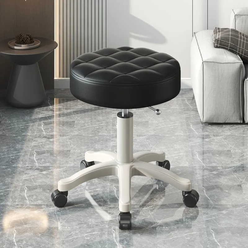 Beauty Salon Equipment Hairdressing Funiture Adjustable Hydraulic Barber Rolling Stool Beauty Chair For Hair Cut