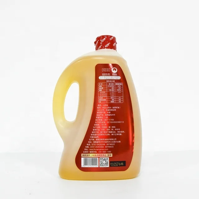 Naked camellia flavor cold pressed cooking oil and cosmetic material oil  2L