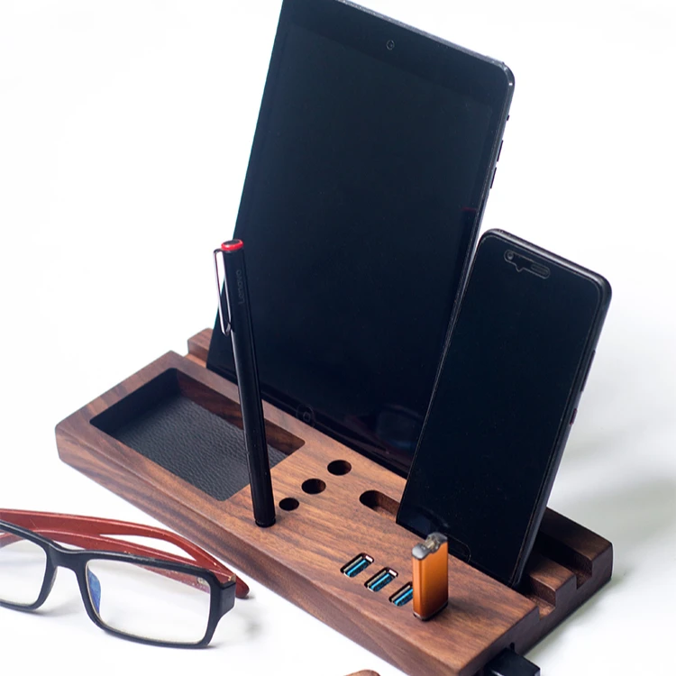 Многофункциональный настольный органайзер для офиса деревянный стол органайзер с USB