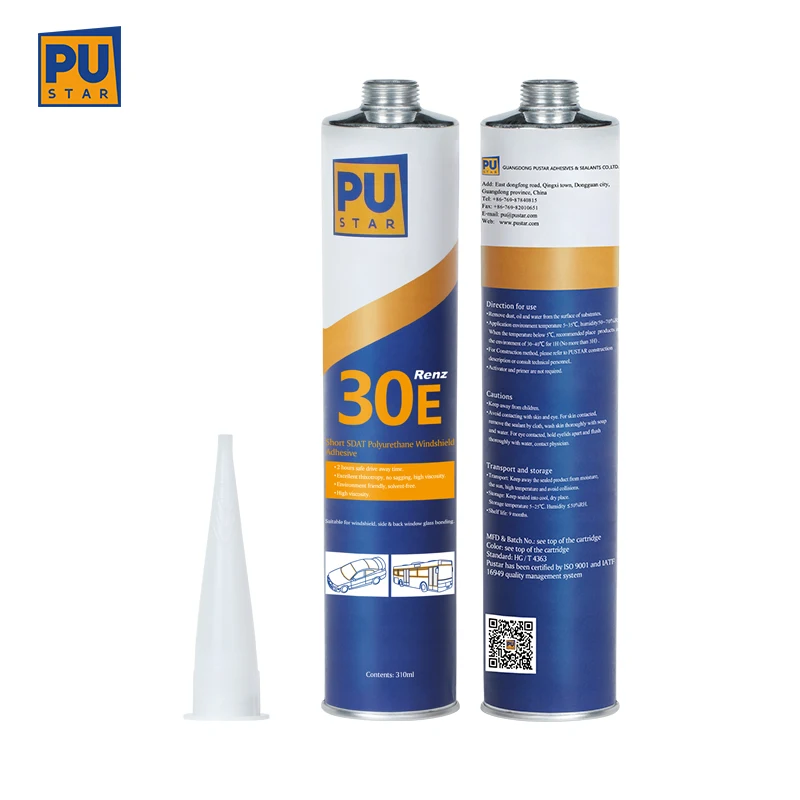 Pustar Renz30E High Initial Bonding Adhesive Fast Curing PU Sealant One Component Glass Caulk For Auto Glass Sealant