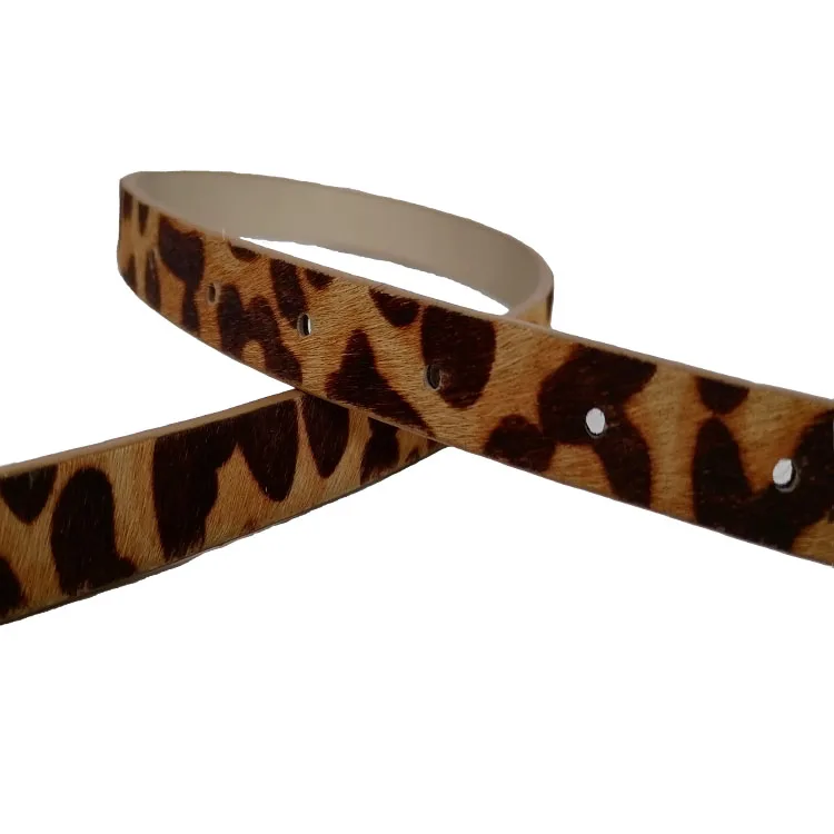  Factory Wholesale Fashion Customized Leopard Slender PU Belt for
