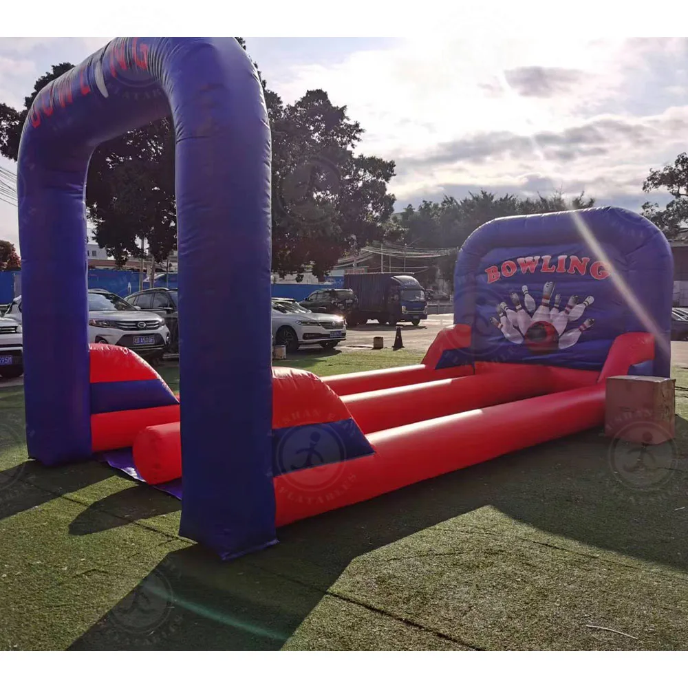 Commercial High Quality Adults Game Inflatable Bowling Game Indoor Used Bowling Alley Lane Cost For Sale