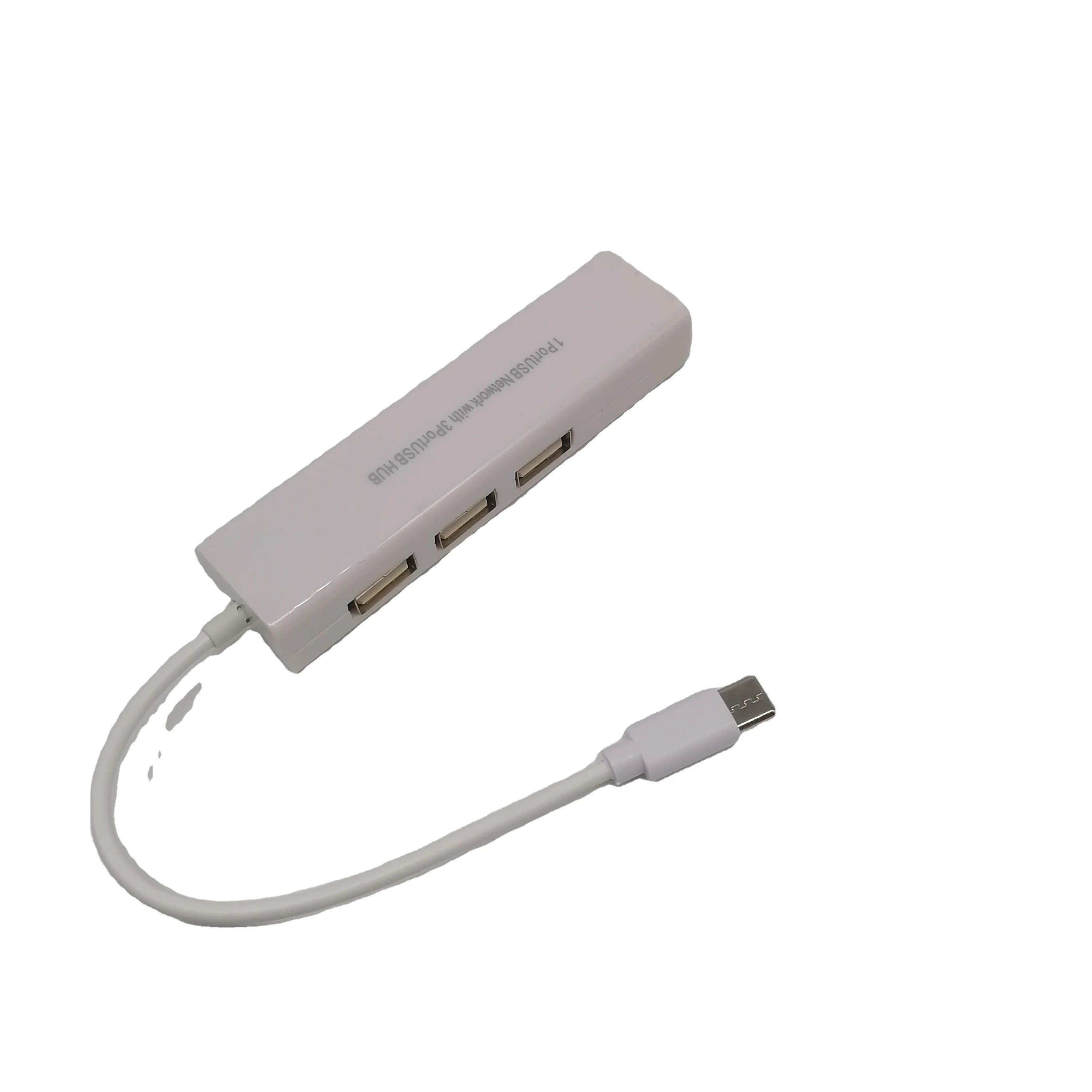 Factory direct  LAN Ethernet USB C to network port RJ45 adapter USB hub plus network card