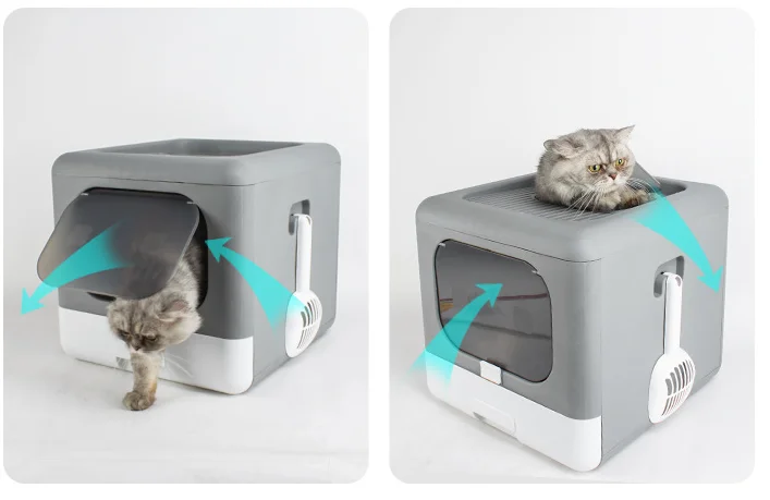 2021 New design foldable Drawer type Cat Litter Box Pet