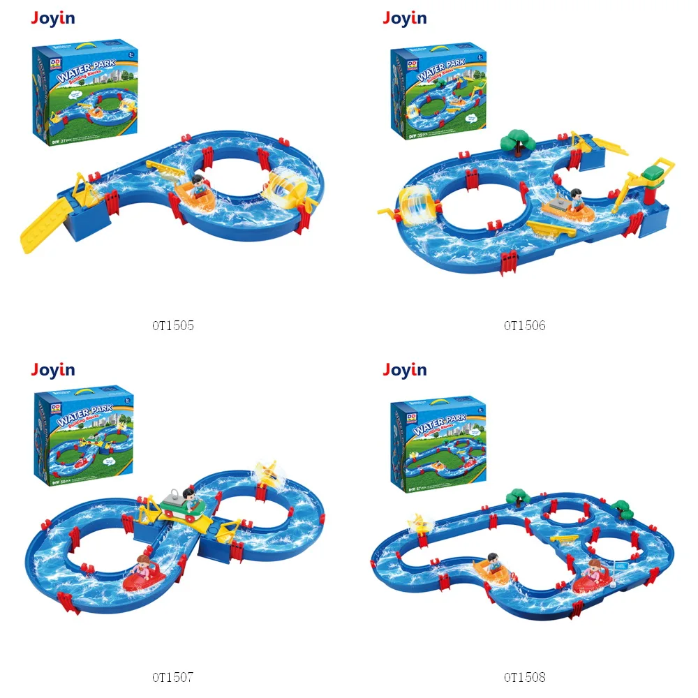 Aqua Water Play set Waterway Toy for Kids Starter Set Water Play Tables for Children with Boat 27 PCS
