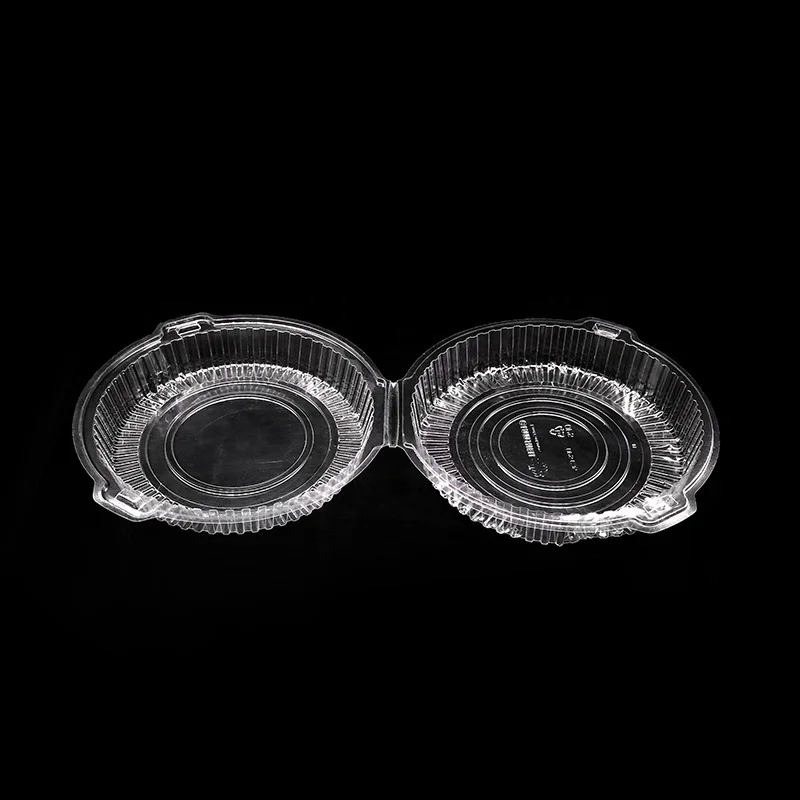 wholesale 10 Inches Plastic Clear round Clamshell Cake Box  hinged food container for bake