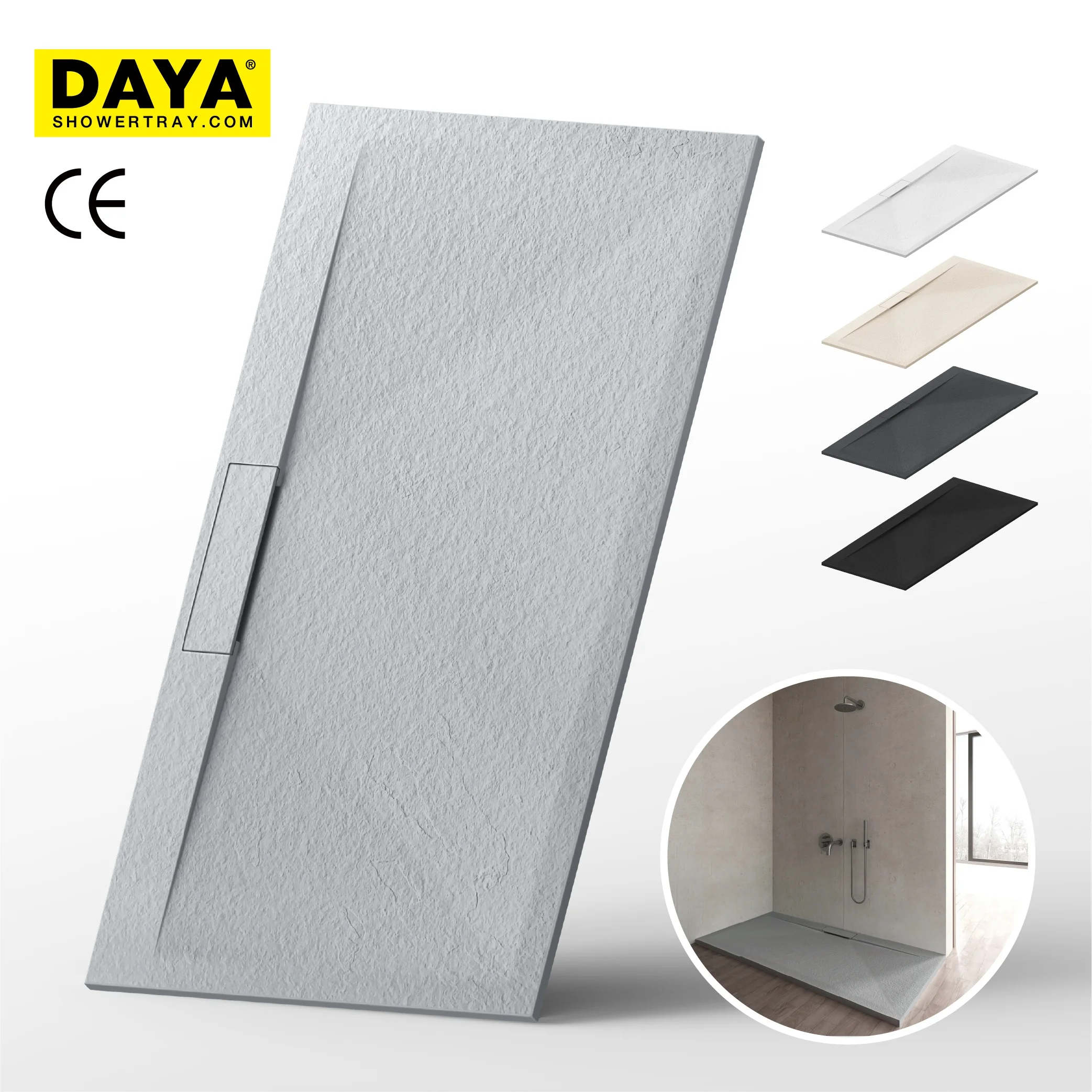 European Market Shower Pan Gelcoat Ecological material Shower Tray Shower Door
