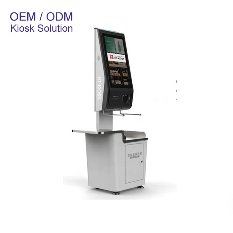 19-дюймовый магазин Self Check Out киоск торговый центр POS Card reader мобильный платежный киоск