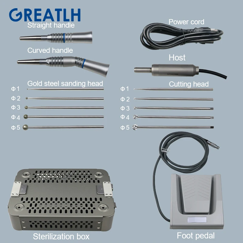 High Quality Medical Orthopedic High Speed neuro surgery drill device set for neuro spine