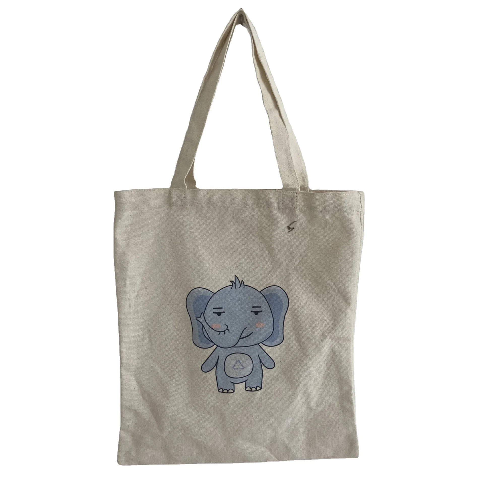 Cotton strong handles reusable heavy duty cotton canvas tote beach bag with customized logo