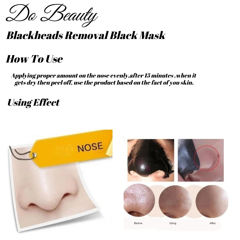 Wholesale Private Brand  Skin Care  Dead Sea Mud Cleansing Black Nose Mask  Paste  Deep skin cleanser and removes the blackhead