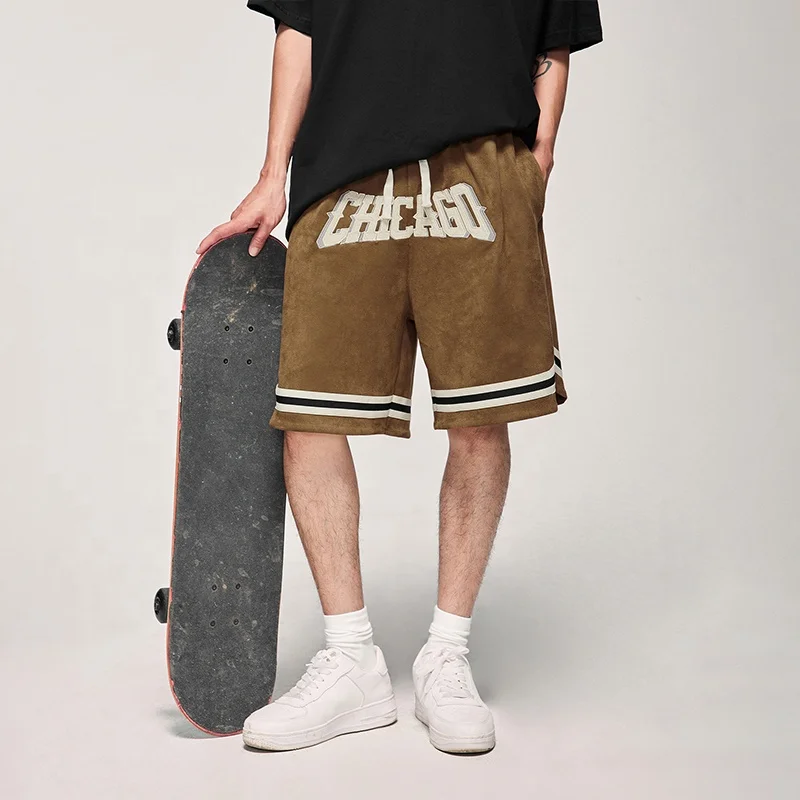 INFLATION Sale Suede printed Basketball Shorts Custom OEM Wholesale Polyester boys shorts men