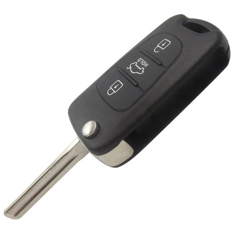 Stock remote car fob shell flip key case for Kia Hyundai IX25 IX35 Sonata plastic car key accessories