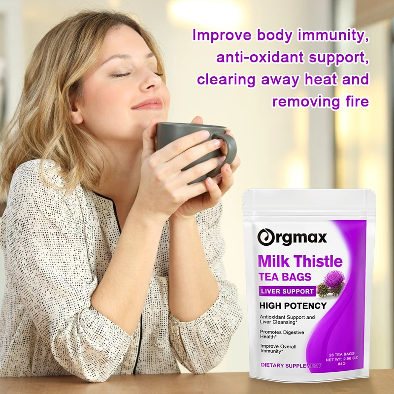 Small MOQ Custom Logo Liver Detoxification Milk Thistle Tea 14 Days Flower Tea