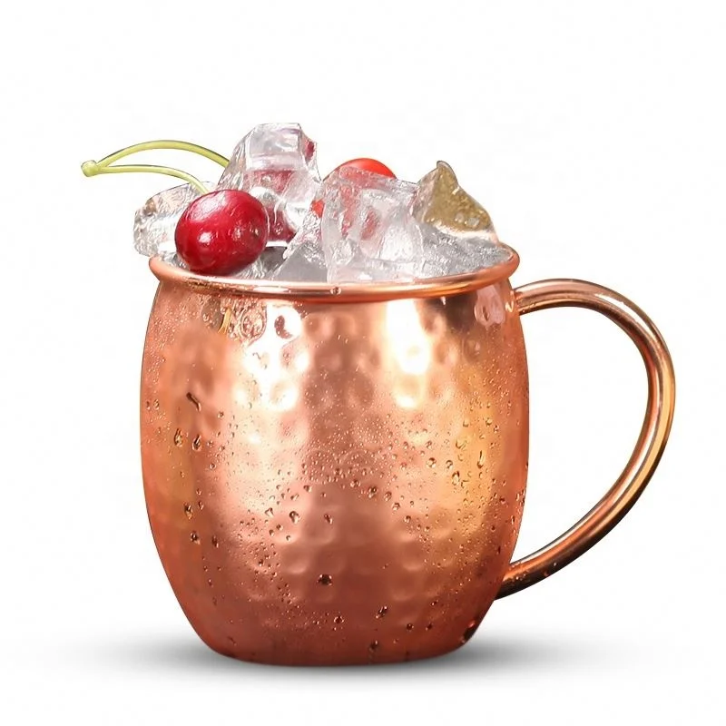 
DX wholesale high quality 530ml stainless steel travel camping mug copper Moscow mule mug 