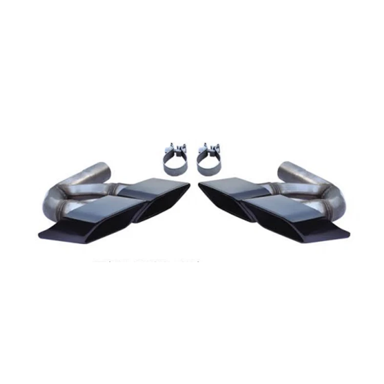 SQ7 Style Stainless Steel Car Rear Bumper Black Tail Pipe For AUDI Q7 2.0T Gasoline 2016-2019