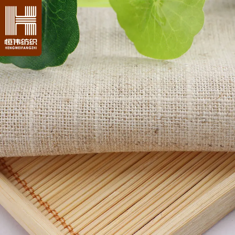 
Customized Plain Dyed Stocklot Pure Cotton Linen Fabric For Bag 