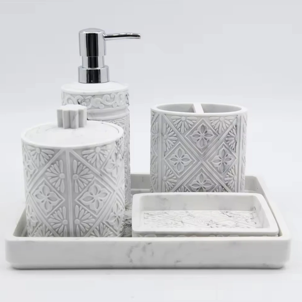 Aspire Spot goods ceramic black dot ink bathroom set bathroom five-piece set bathroom set accessories