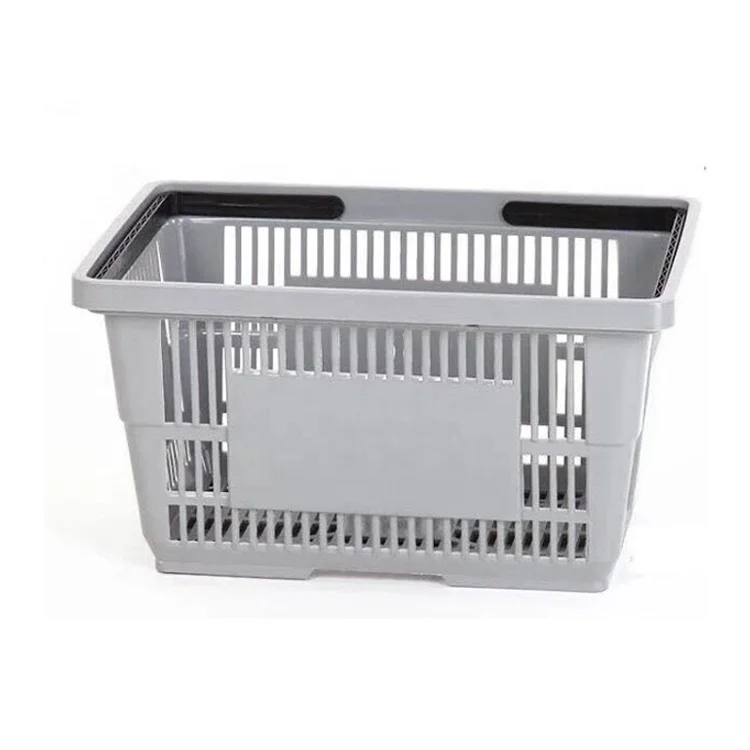 Hot sale 18L Cheap  plastic shopping basket with two handles