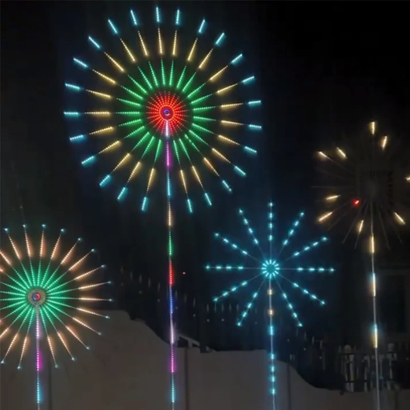 Wedding Decoration Outdoor Garden Lamps App Atmosphere High Decor Lamp RGB Led Firework Pole Lighting
