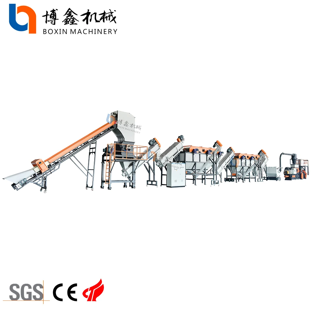 Новая линия для раздавливания бутылок PP HDPE PE/стиральная машина