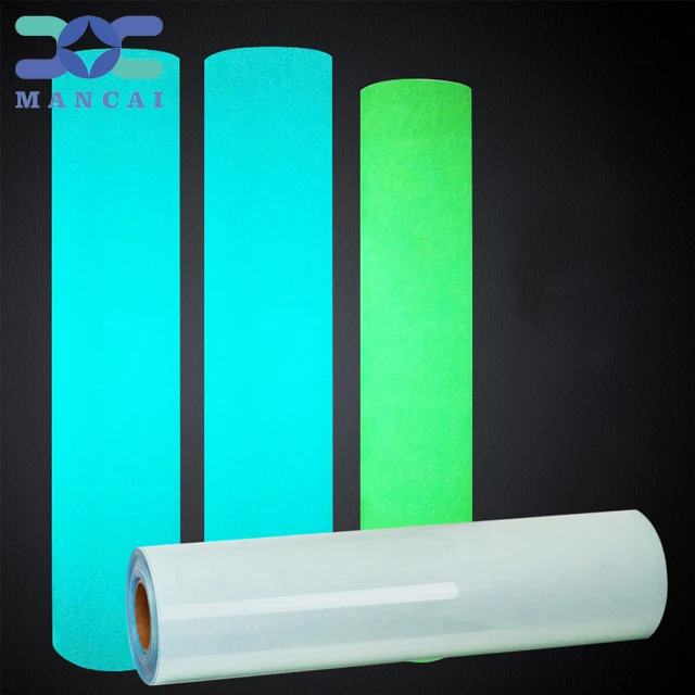 MANCAI Night Luminous Film Green Color Printable Luminescent Glow in The Dark Vinyl Sheeting for Exit Signs