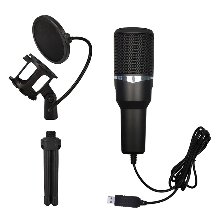 PC Microphone,USB Condenser Microphone with Tripod Stand for Recording,Gaming,Chatting,Skype,MSN