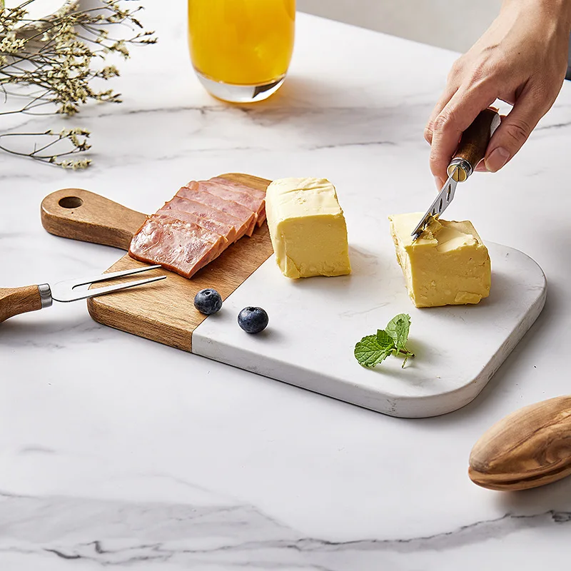 Custom Serving Acacia Wood Cutting Board Wholesale Cheese Board With Handle