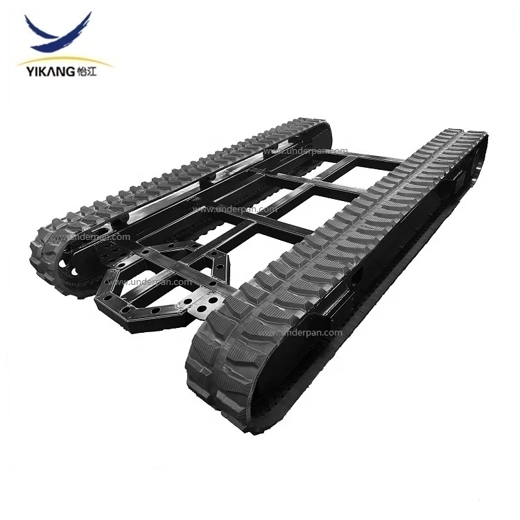 China factory custom Rubber Track Undercarriage with middle structural Platform for Crawler Mini spider lift Robot Vehicle