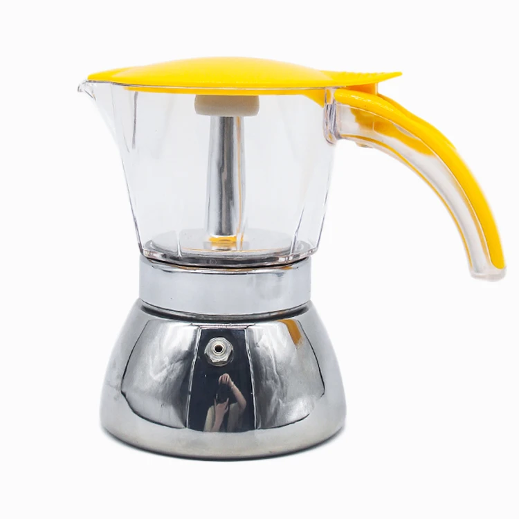 4/6 Cups custom logo stainless steel coffee extraction machine espresso coffee maker
