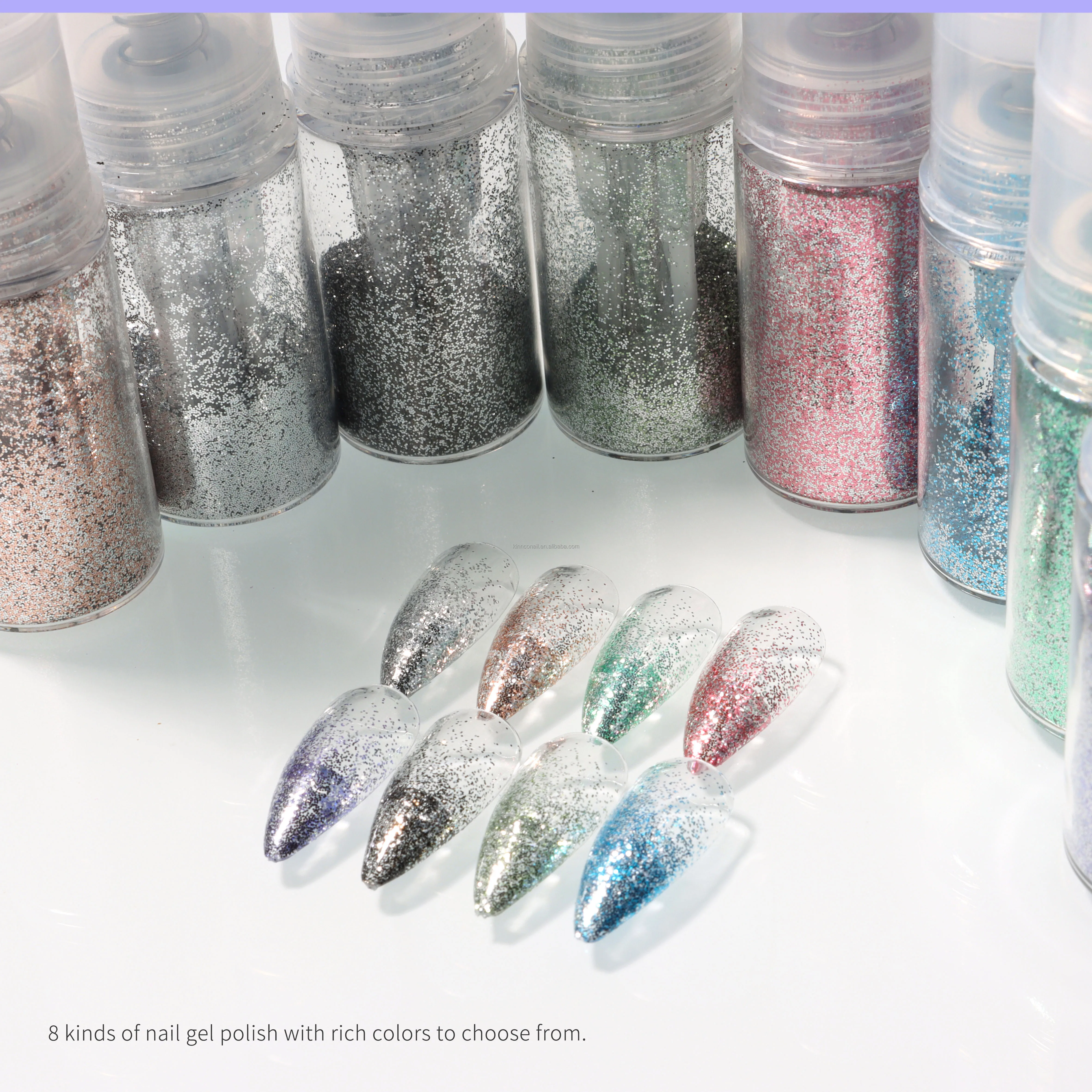 KNC Glitter Ombre Spray Powder for Nail 7.5g 12colors powder not clog easy to achieve gradient effect OEM private labels