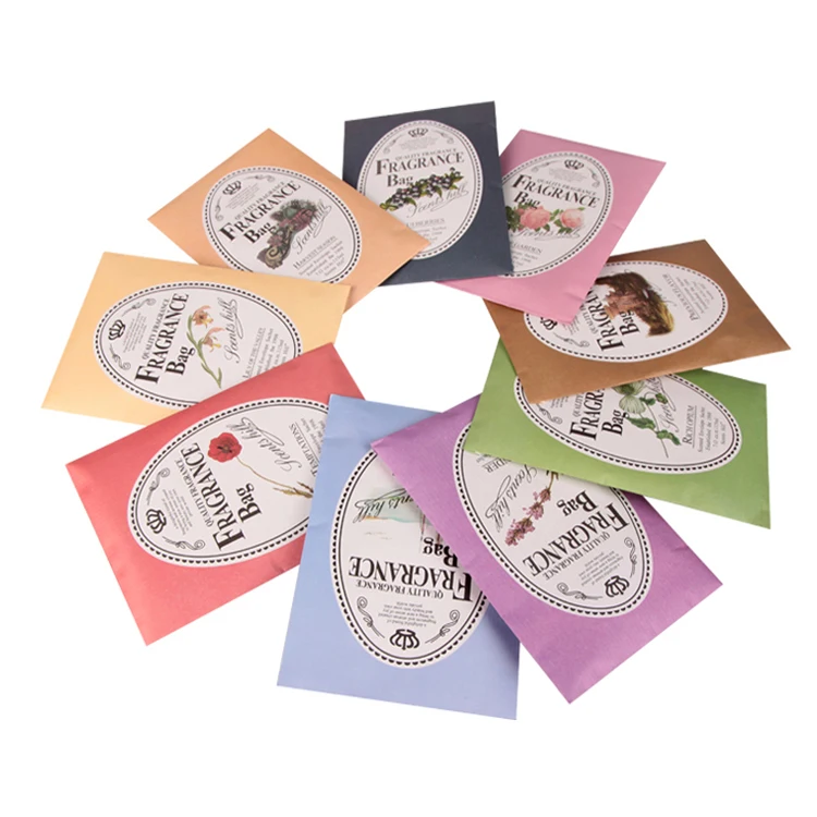 Wholesale Portable Customized Design All Scents Aroma Hanging Envelop Sachet Paper Perfume Sachets