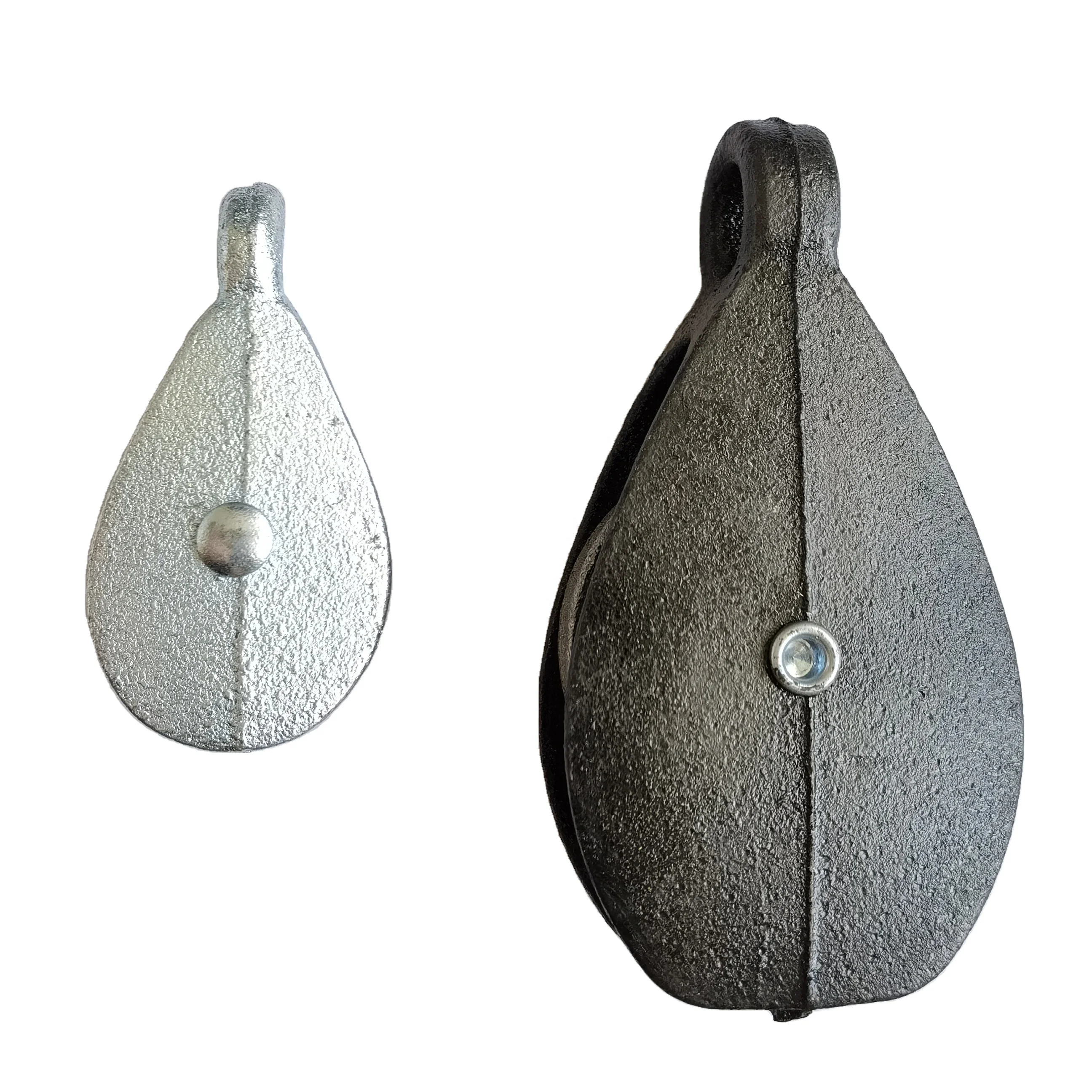 Black Cast Iron Single Lifting Pulley Block