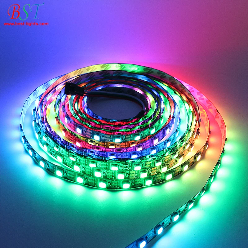 8mm Width RGBW SK6812 Side Emitting Addressable LED Strip Light with 4020 Chip