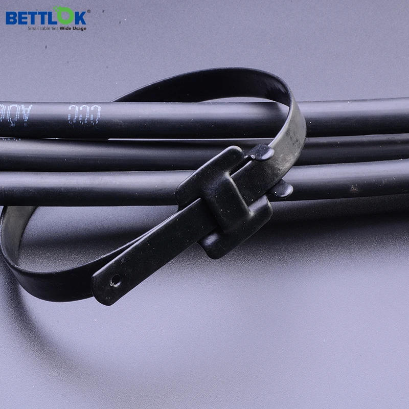 Metal Winding Cable Ties PVC Stainless Steel Retractable Cable Ties