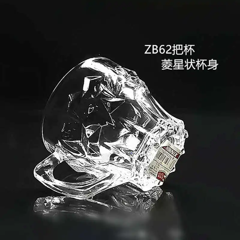 Заводская прозрачная стеклянная кофейная чашка Zun bo модная чайная с волнистым узором ручкой практичная офисная для питья